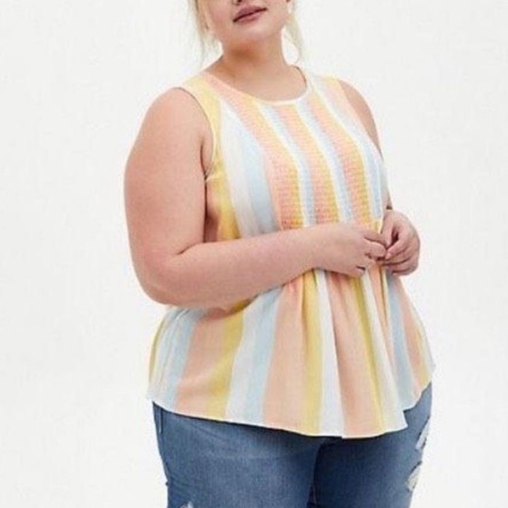 TORRID Babydoll Crinkle Gauze Women's Flowy Pastel
Striped Top